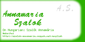 annamaria szalok business card