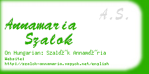 annamaria szalok business card